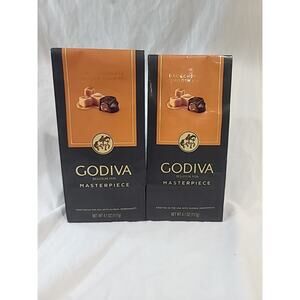 GODIVA Dark Chocolate and Caramel Candy Bag, 4.1 oz Lot Of 2